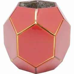 Kare Design Vases Vase En Verre Rose Et Doré H17 -Vases Soldes vase en verre rose et dore h17 3