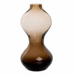 Maisons Du Monde Vases Vase En Verre Teinté Marron H13 - Lot De 2