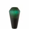 LANADECO Vases Vase En Verre Vert H33,5cm -Vases Soldes vase en verre vert h33 5cm