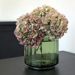 Maison Tilleul Vases Vase Façon Bonbonnière Facetté Vert -Vases Soldes vase facon bonbonniere facette vert 1