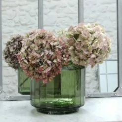 Maison Tilleul Vases Vase Façon Bonbonnière Facetté Vert -Vases Soldes vase facon bonbonniere facette vert 3