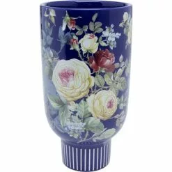 Kare Design Vases Vase Fleurs En Céramique Bleue H27