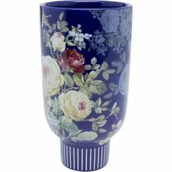 Kare Design Vases Vase Fleurs En Céramique Bleue H27 -Vases Soldes vase fleurs en ceramique bleue h27 4