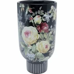 Kare Design Vases Vase Fleurs En Céramique Noire H27
