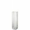 LANADECO Vases Vase Forme Bouteille En Verre Transparent H35cm -Vases Soldes vase forme bouteille en verre transparent h35cm