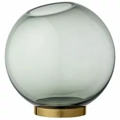 AYTM Vases Vase Globe Verre Et Laiton Large D21cm