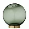AYTM Vases Vase Globe Verre Et Laiton Medium D16cm -Vases Soldes vase globe verre et laiton medium d16cm