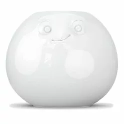 Tassen Vases Vase Humeur Amusé En Porcelaine Blanche D19cm