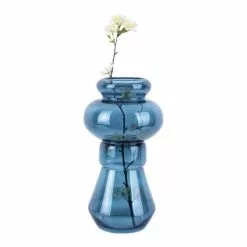 Present Time Vases Vase Morgana Glass Medium Verre Bleu -Vases Soldes vase morgana glass medium verre bleu 3