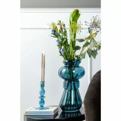Present Time Vases Vase Morgana Glass Medium Verre Bleu -Vases Soldes vase morgana glass medium verre bleu 5
