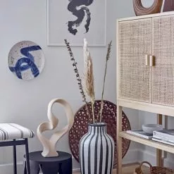 Bloomingville Vases Vase Nawel Terracotta Noir Et Blanc H44 Cm -Vases Soldes vase nawel terracotta noir et blanc h44 cm 2