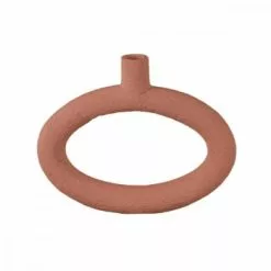 Present Time Vases Vase Oval Wide Résine Blanc -Vases Soldes vase oval wide resine terracotta 1