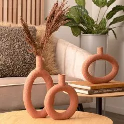 Present Time Vases Vase Oval Wide Résine Terracotta -Vases Soldes vase oval wide resine terracotta 4