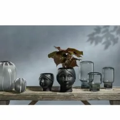 Villa Collection Vases Vase Ovale En Verre Gris Perle -Vases Soldes vase ovale en verre gris perle 4
