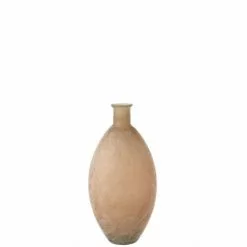 LANADECO Vases Vase Ovale Verre Beige H59cm