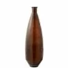 LANADECO Vases Vase Ovale Verre Marron H80cm -Vases Soldes vase ovale verre marron h80cm