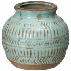 Ixia Vases Vase Patiné Bleu H13,5cm