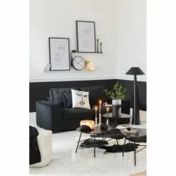 LANADECO Vases Vase Plat Verre Noir/transparent -Vases Soldes vase plat verre noir transparent 5