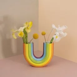 DOIY Vases Vase Rainbow Céramique Multicolore -Vases Soldes vase rainbow ceramique multicolore 2