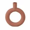 Present Time Vases Vase Ring Rond Résine Terracotta -Vases Soldes vase ring rond resine terracotta