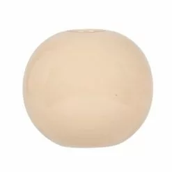 Maisons Du Monde Vases Vase Rond En Porcelaine Beige H11 - Lot De 2