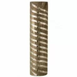 LANADECO Vases Vase Rond Verre Argent H61cm