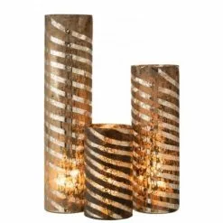 LANADECO Vases Vase Rond Verre Argent H61cm -Vases Soldes vase rond verre argent h61cm 4