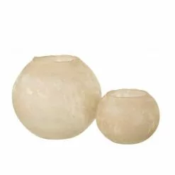 LANADECO Vases Vase Rond Verre Or H22cm -Vases Soldes vase rond verre or h22cm 3