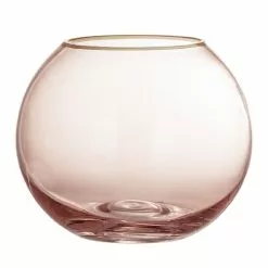 Bloomingville Vases Vase Rosie En Verre Rose H8,5 Cm