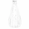 Maisons Du Monde Vases Vase Strié En Verre Transparent H15 - Lot De 2