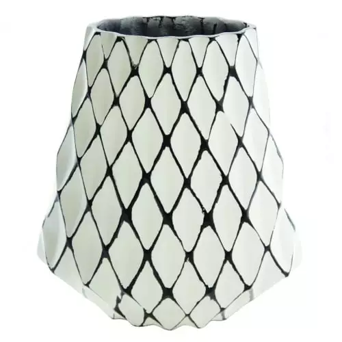 Sia Deco Vases Vase Tartan En Aluminium H35cm 3 Sia Deco Vases Vase Tartan En Aluminium H35cm