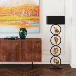 Kare Design Vases Vase Texturé Caméléons Dorés En Polyrésine Verte Et Dorée H39 -Vases Soldes vase texture cameleons dores en polyresine verte et doree h39 1