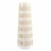 Maisons Du Monde Vases Vase Trapèze En Grès Blanc Et Beige H31