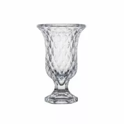 Wadiga Vases Vase Vasque En Verre Diamants - 12.5x12.5x20cm