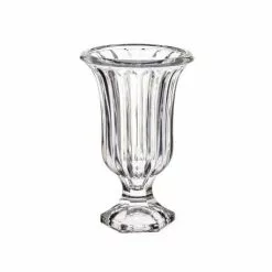 Wadiga Vases Vase Vasque En Verre Rayures - 15x15x24cm
