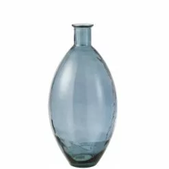 LANADECO Vases Vase Verre Mat Bleu H59cm