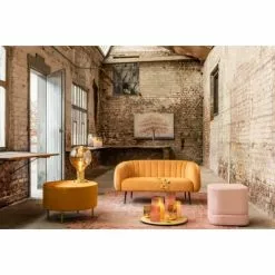 LANADECO Vases Vase Verre Rose/ocre H32cm -Vases Soldes vase verre rose ocre h32cm 2